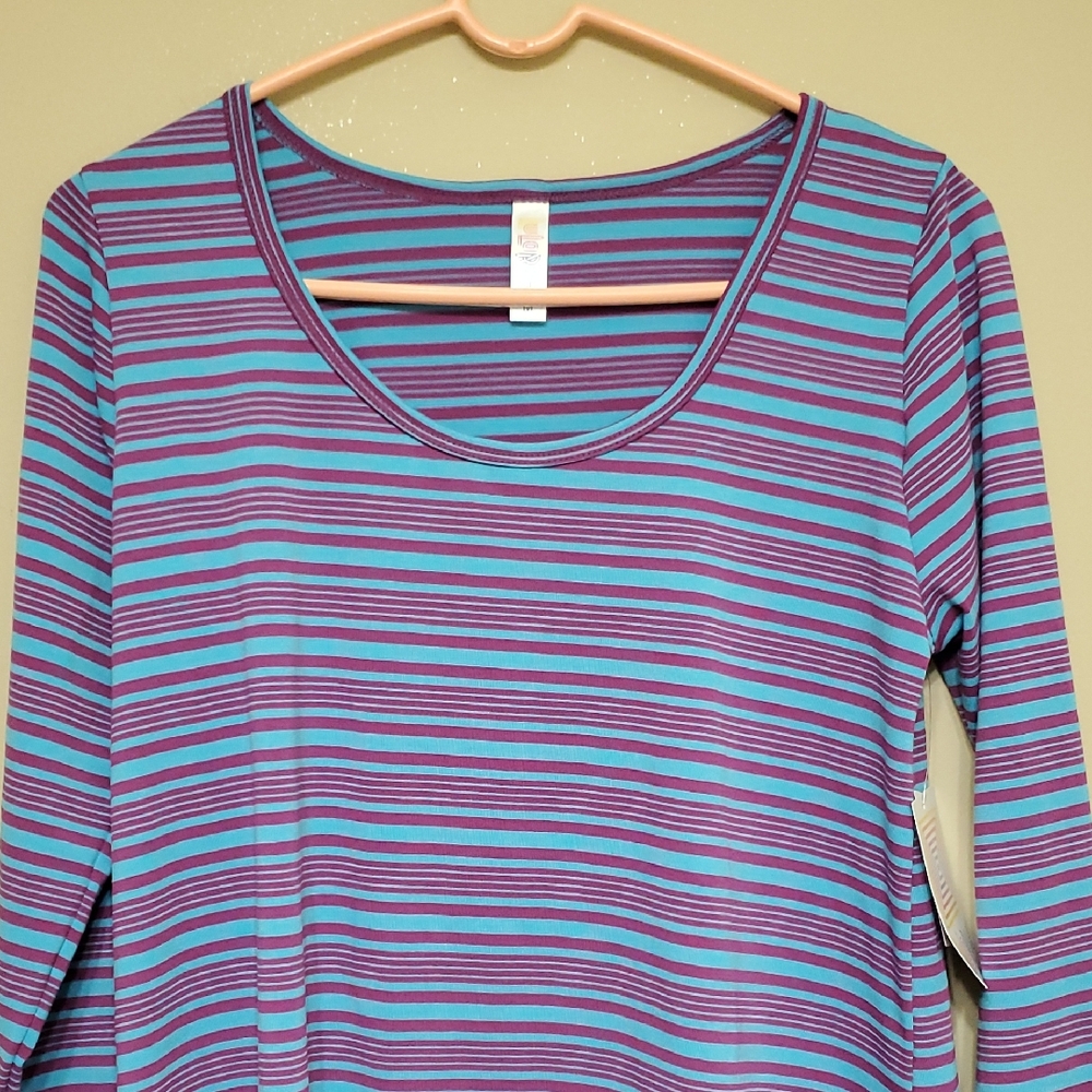 LuLaRoe striped Purple and Blue Women's Top
